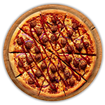 Spicy Beef, Onion & Pepperoni Pizza 